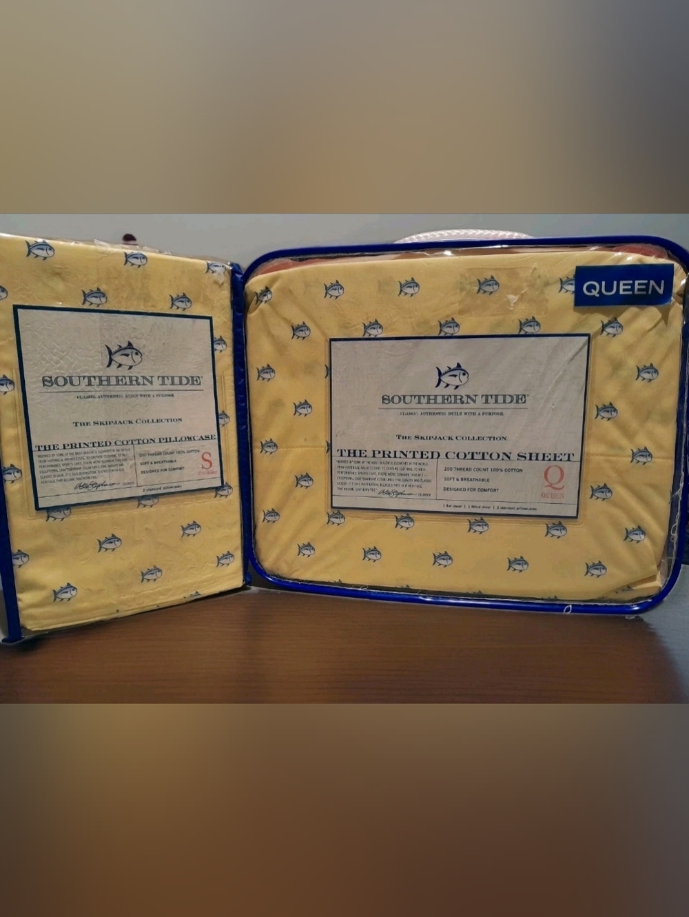 New Southern Tide Skipjack Queen 6pc sheet set Yellow